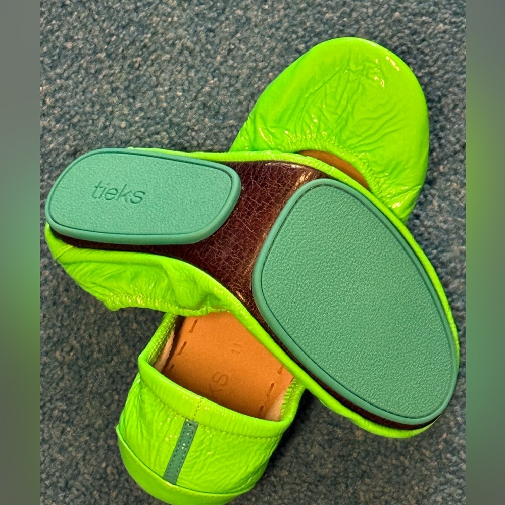 Tieks Galactic Green Ballet Flats